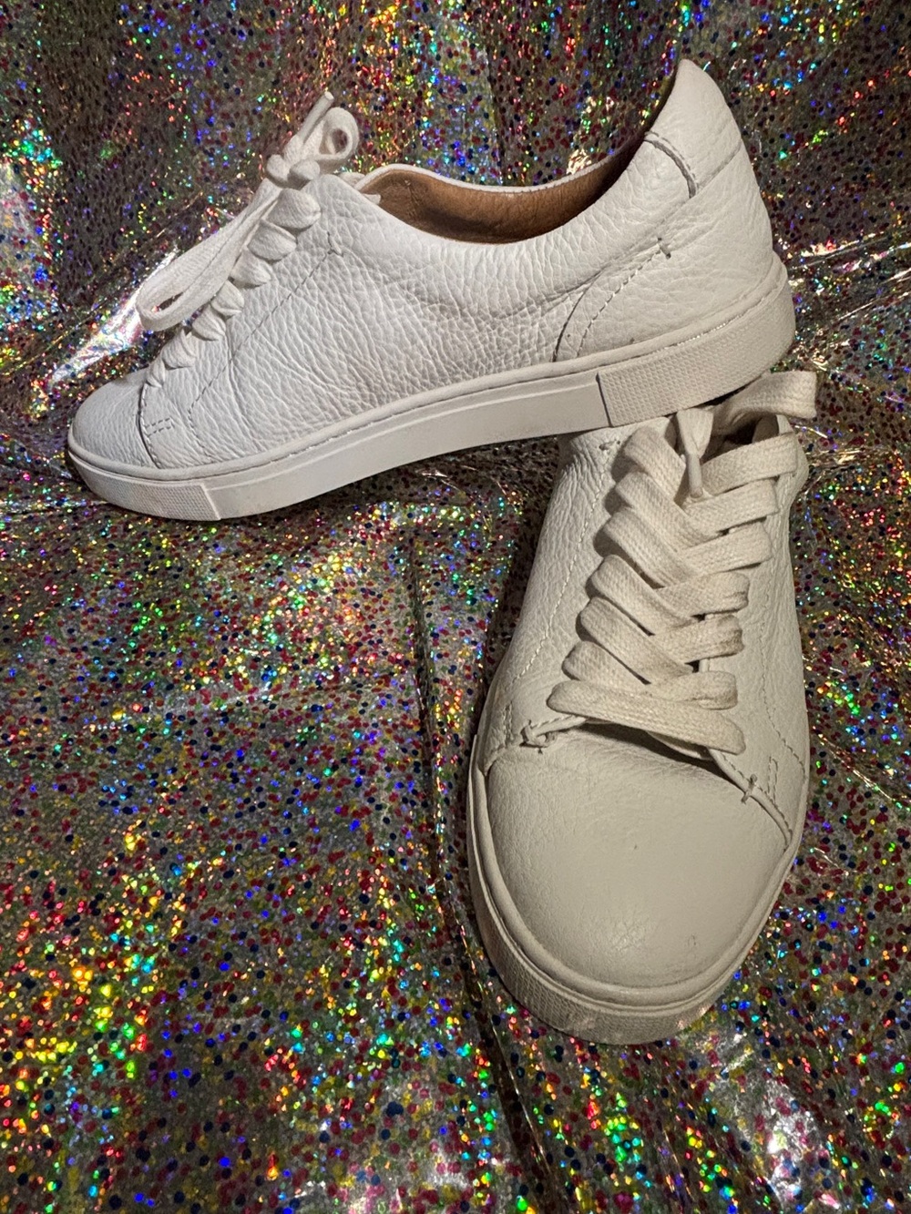 Frye White Leather Athletic Sneakers